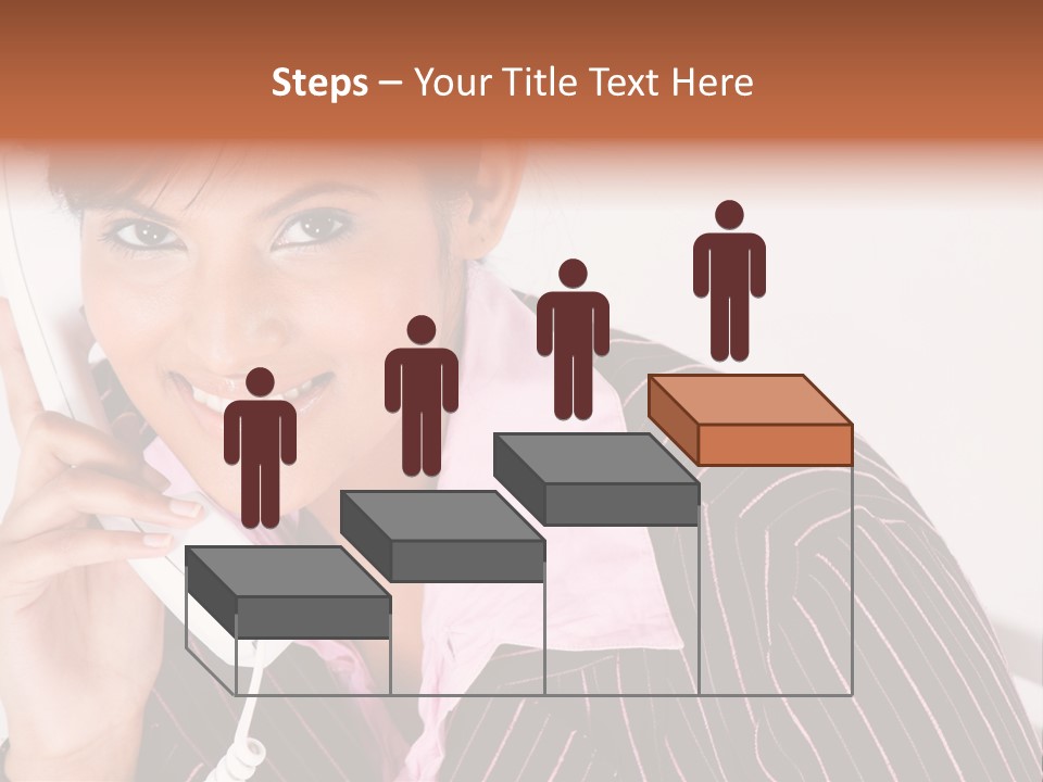 Desk Suit Computer PowerPoint Template