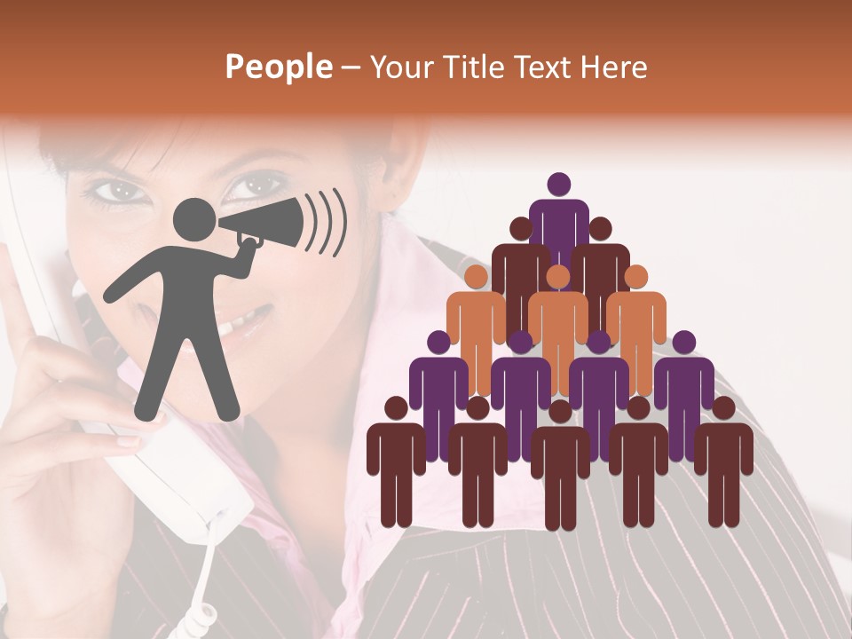 Desk Suit Computer PowerPoint Template