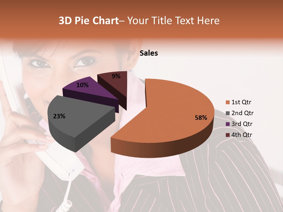 Desk Suit Computer PowerPoint Template