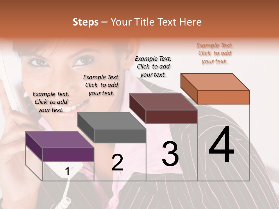 Desk Suit Computer PowerPoint Template