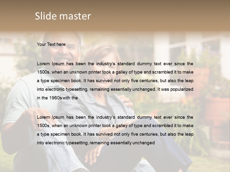 Woman Leisure Ground PowerPoint Template