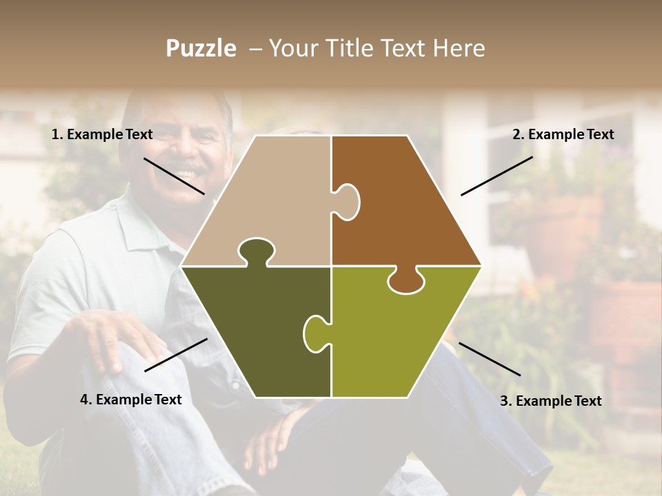 Woman Leisure Ground PowerPoint Template