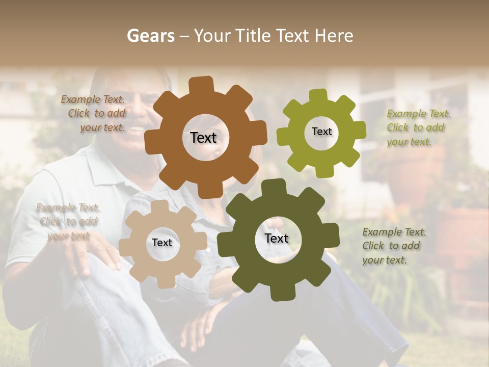 Woman Leisure Ground PowerPoint Template