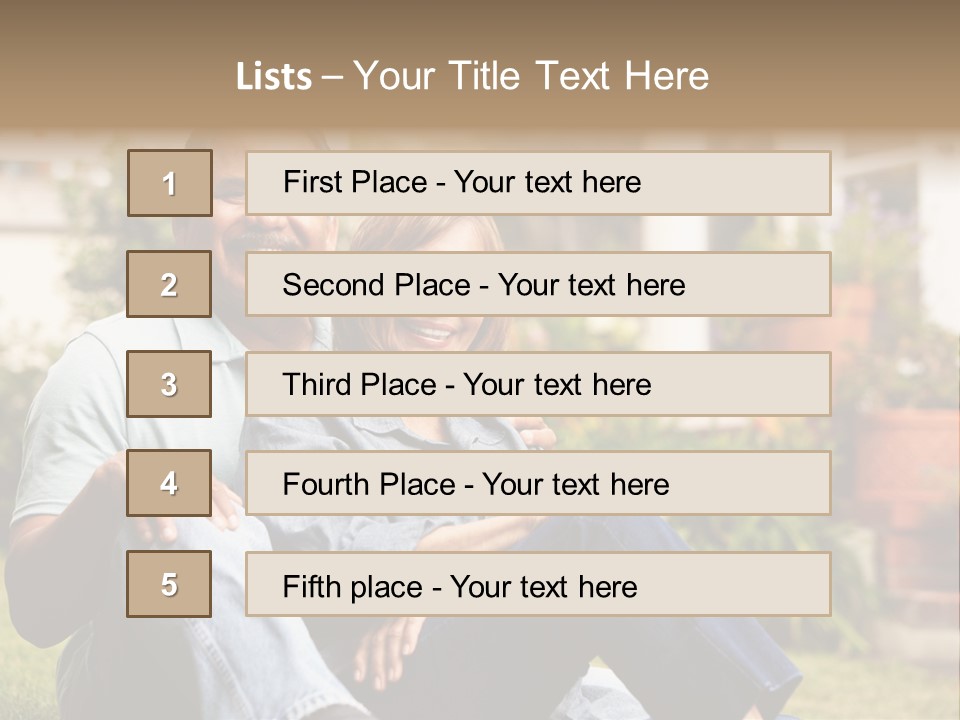 Woman Leisure Ground PowerPoint Template