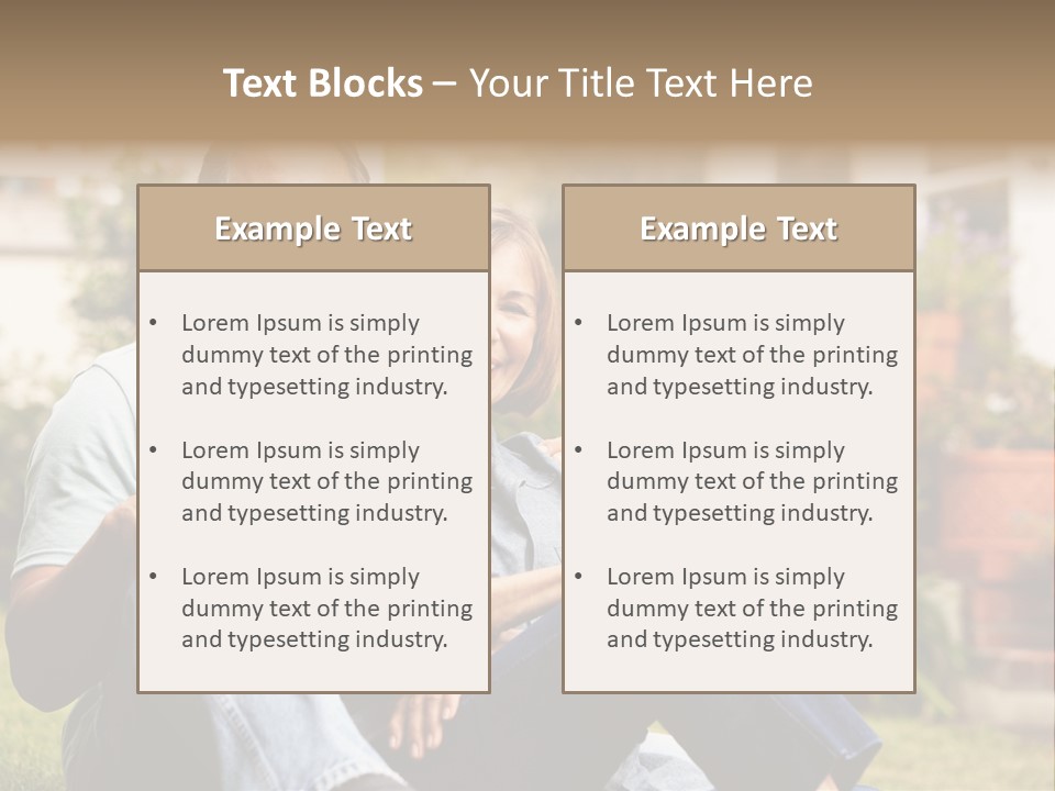 Woman Leisure Ground PowerPoint Template