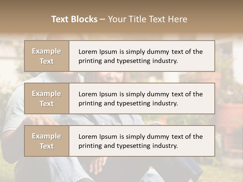 Woman Leisure Ground PowerPoint Template