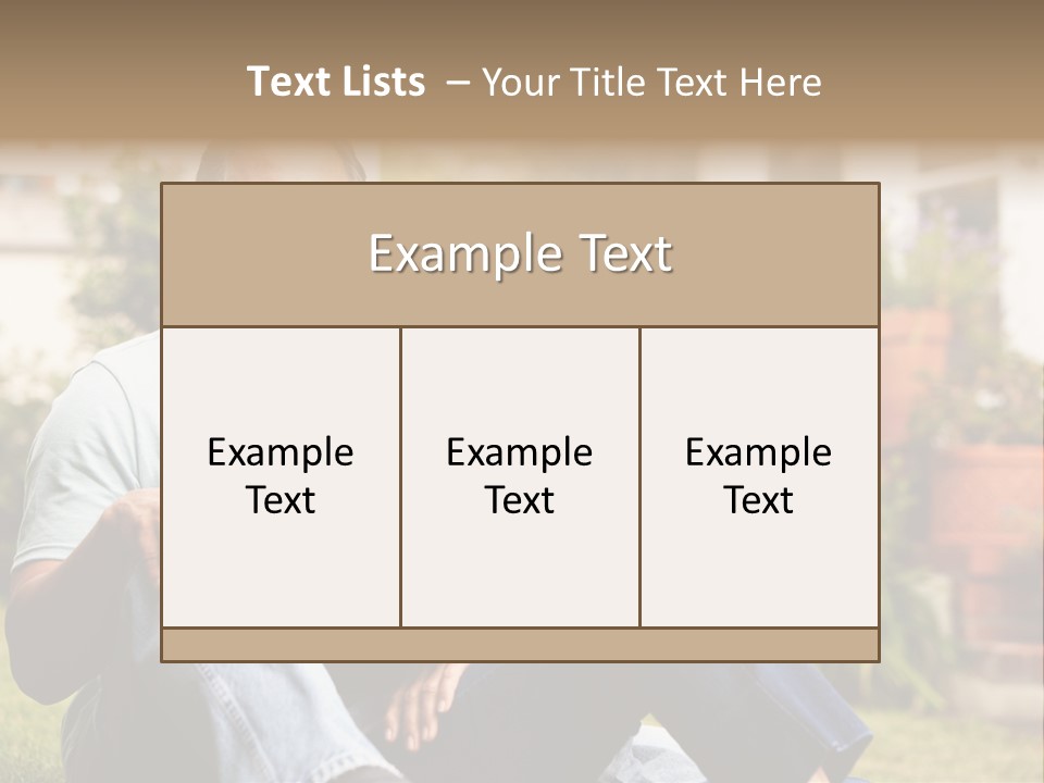 Woman Leisure Ground PowerPoint Template