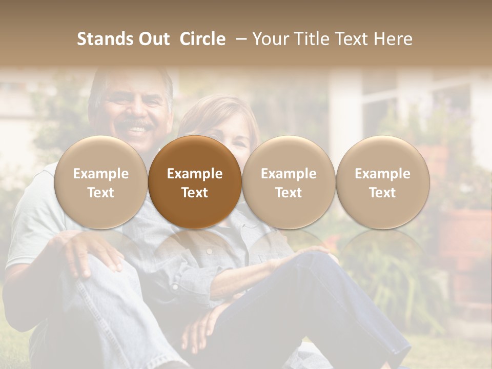 Woman Leisure Ground PowerPoint Template