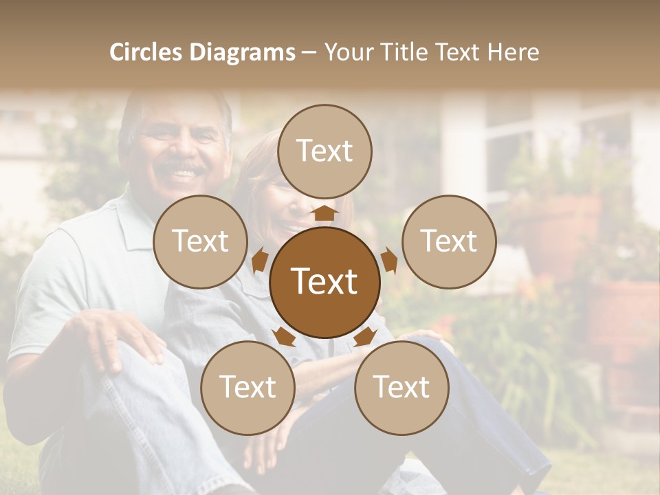 Woman Leisure Ground PowerPoint Template