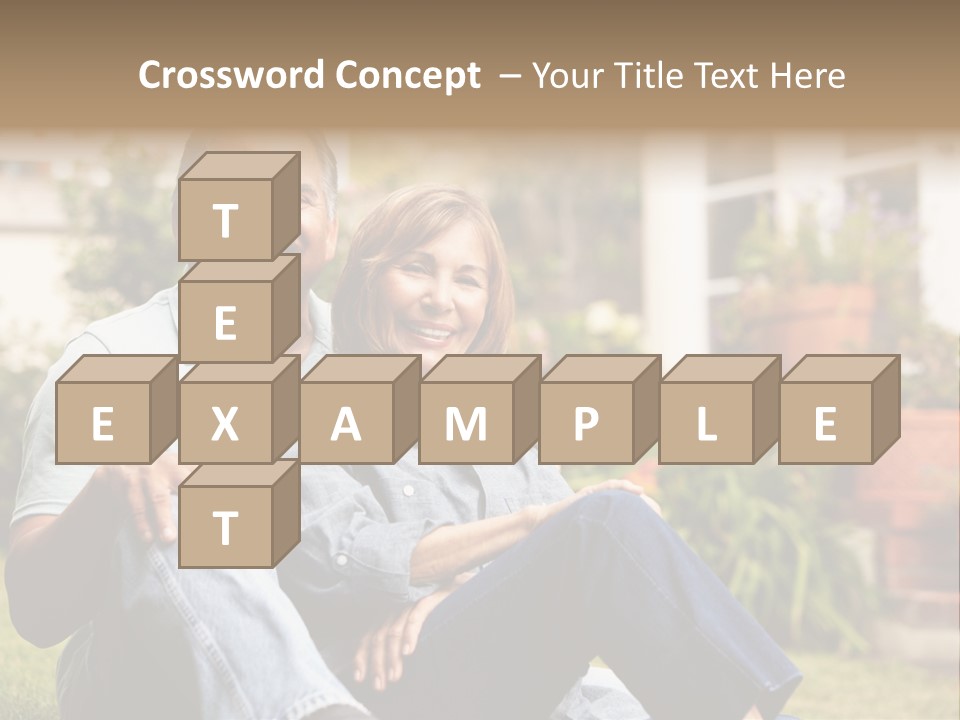 Woman Leisure Ground PowerPoint Template