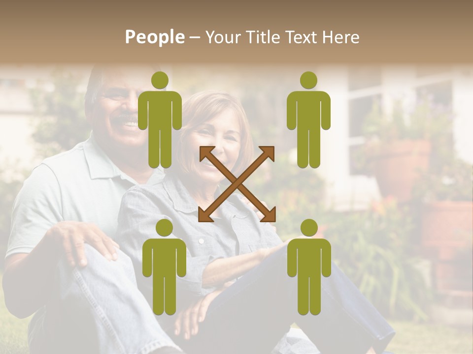 Woman Leisure Ground PowerPoint Template