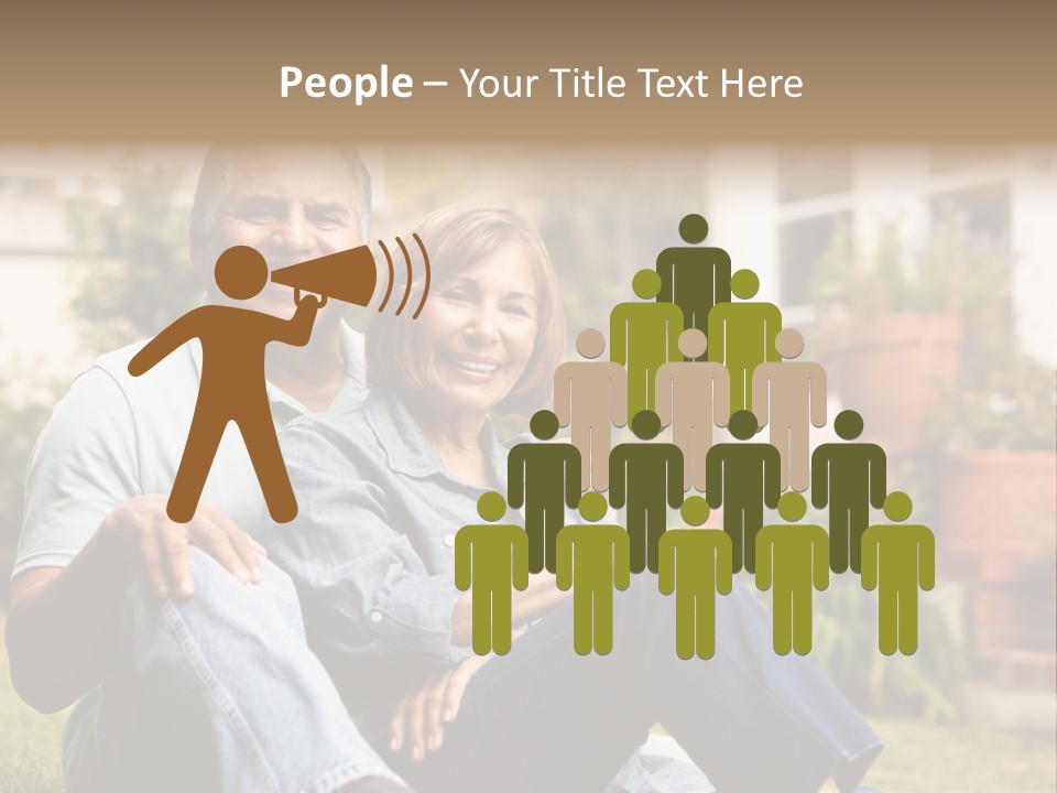 Woman Leisure Ground PowerPoint Template