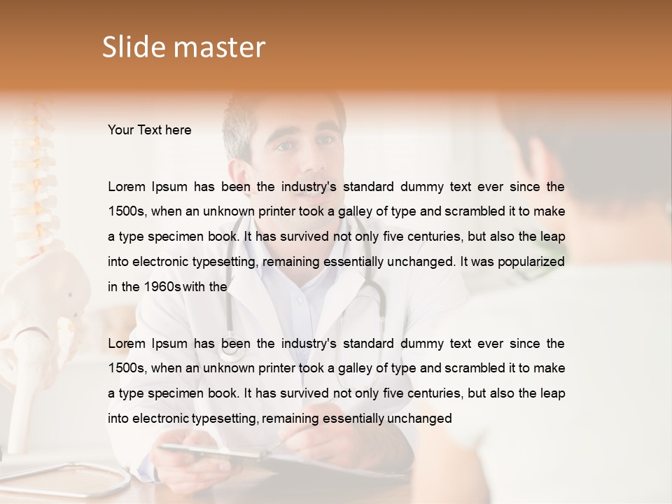 Stethoscope Young Men Lab PowerPoint Template