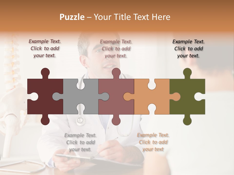 Stethoscope Young Men Lab PowerPoint Template