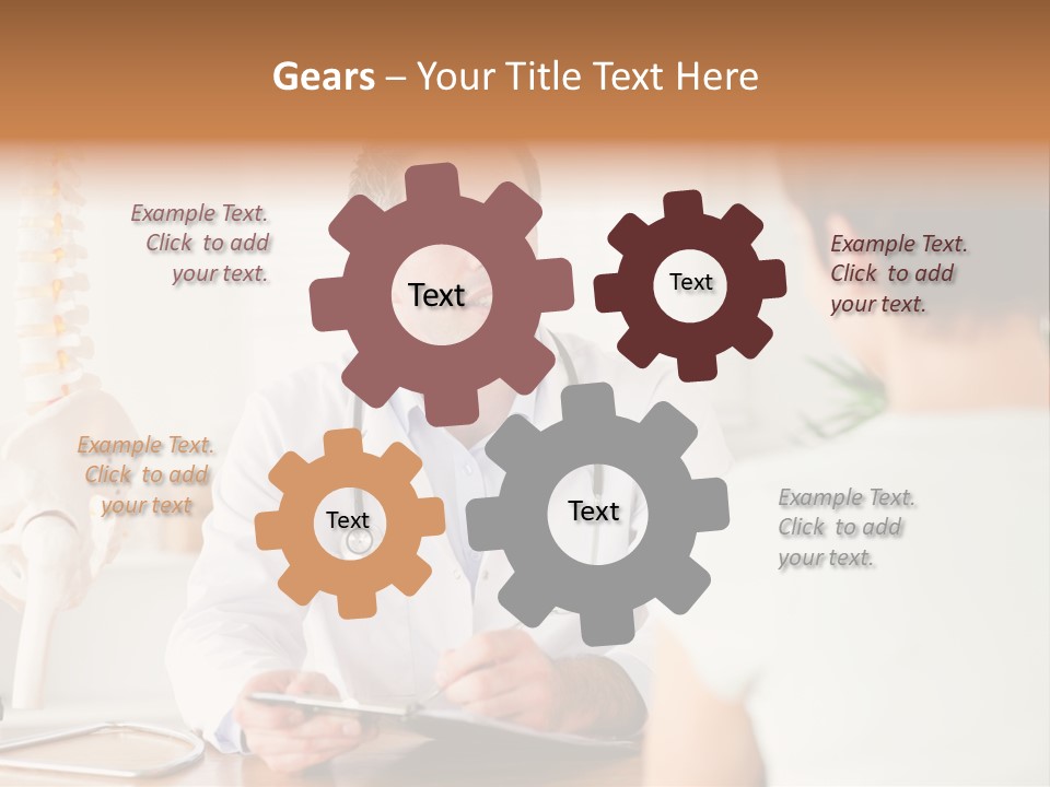 Stethoscope Young Men Lab PowerPoint Template