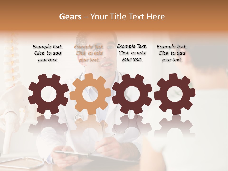 Stethoscope Young Men Lab PowerPoint Template