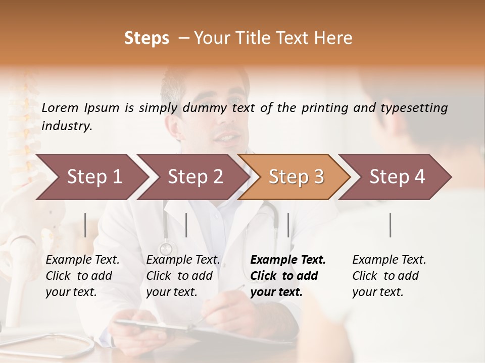 Stethoscope Young Men Lab PowerPoint Template