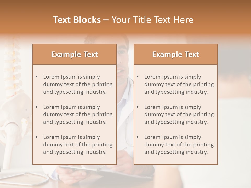 Stethoscope Young Men Lab PowerPoint Template