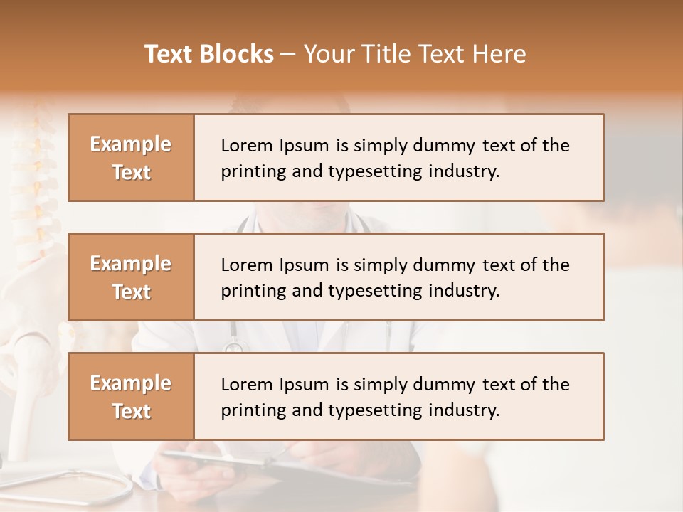 Stethoscope Young Men Lab PowerPoint Template