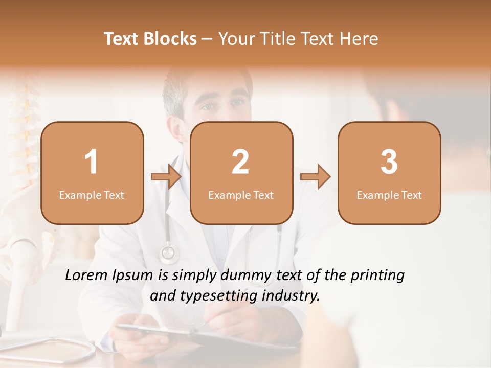 Stethoscope Young Men Lab PowerPoint Template