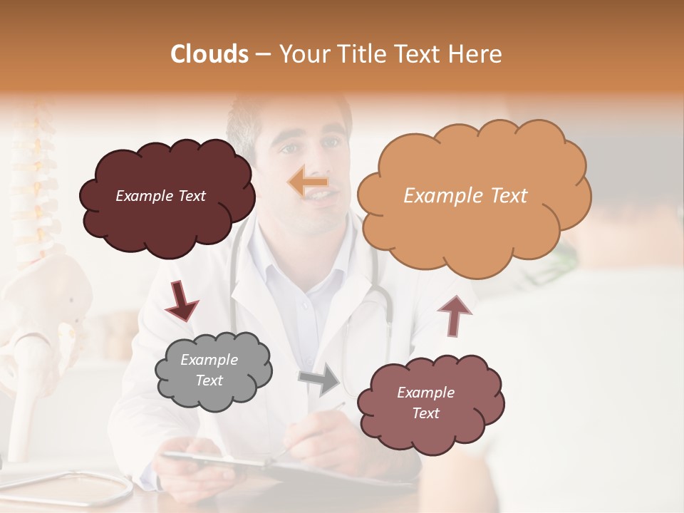Stethoscope Young Men Lab PowerPoint Template