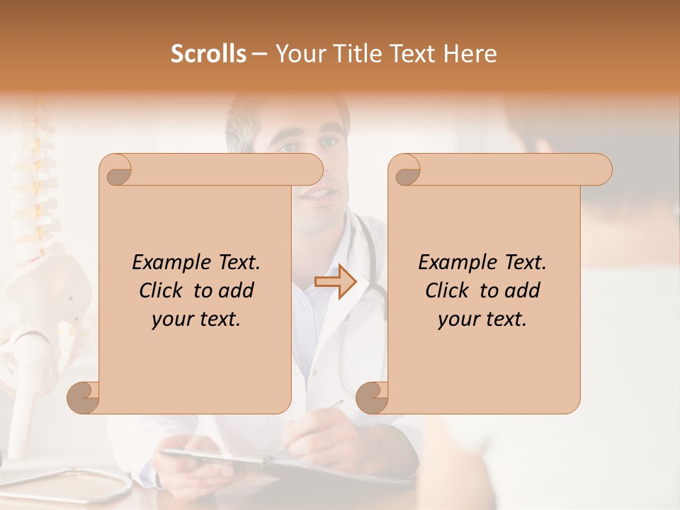 Stethoscope Young Men Lab PowerPoint Template