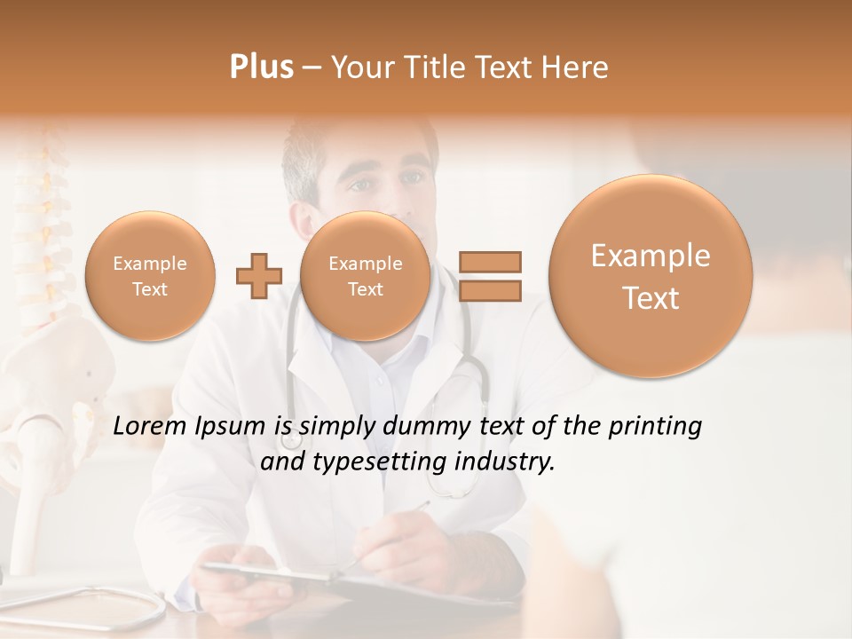 Stethoscope Young Men Lab PowerPoint Template