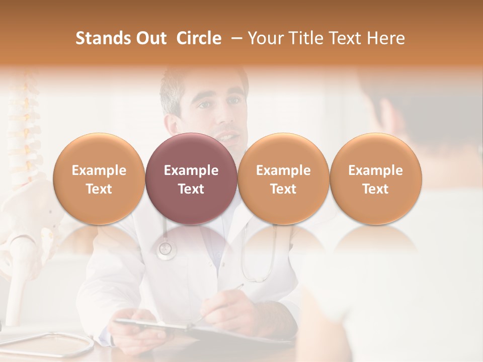 Stethoscope Young Men Lab PowerPoint Template