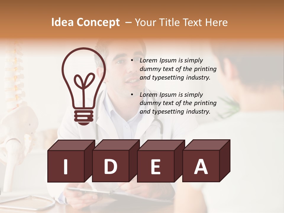 Stethoscope Young Men Lab PowerPoint Template
