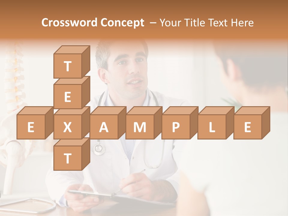 Stethoscope Young Men Lab PowerPoint Template