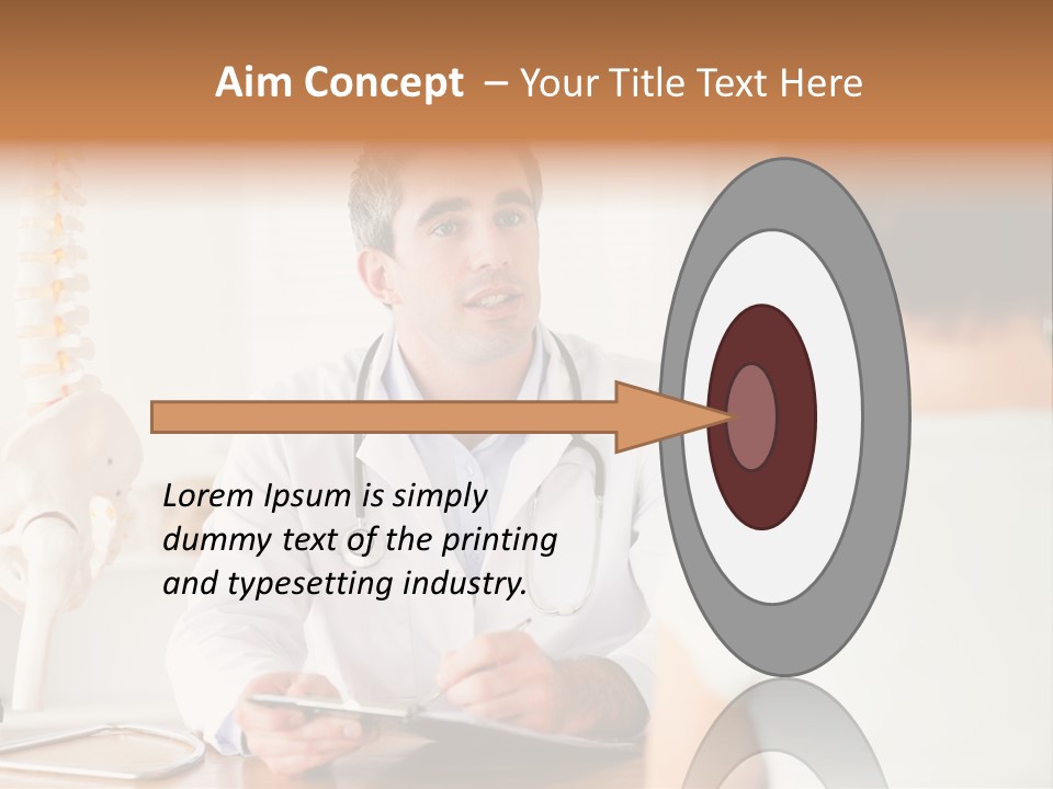 Stethoscope Young Men Lab PowerPoint Template