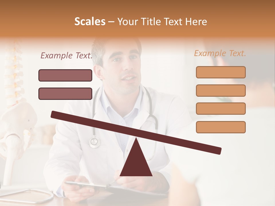 Stethoscope Young Men Lab PowerPoint Template