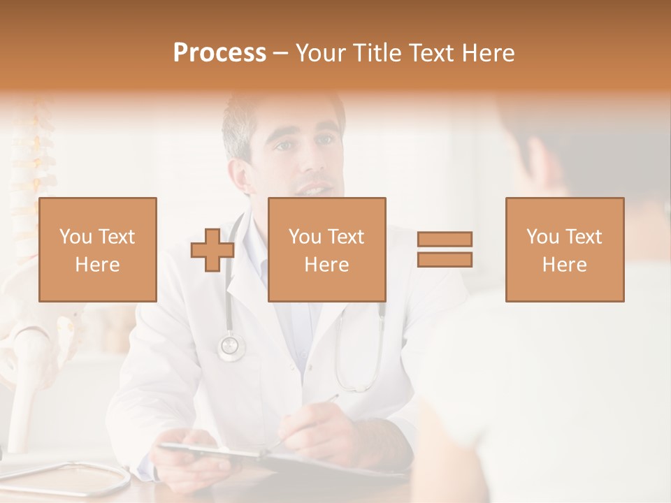Stethoscope Young Men Lab PowerPoint Template