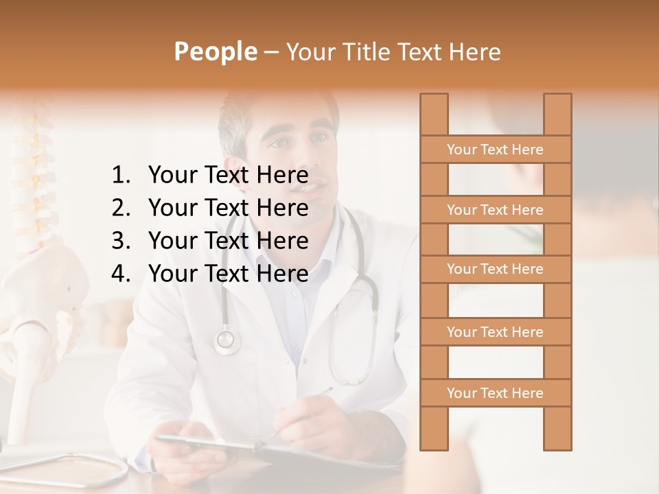 Stethoscope Young Men Lab PowerPoint Template