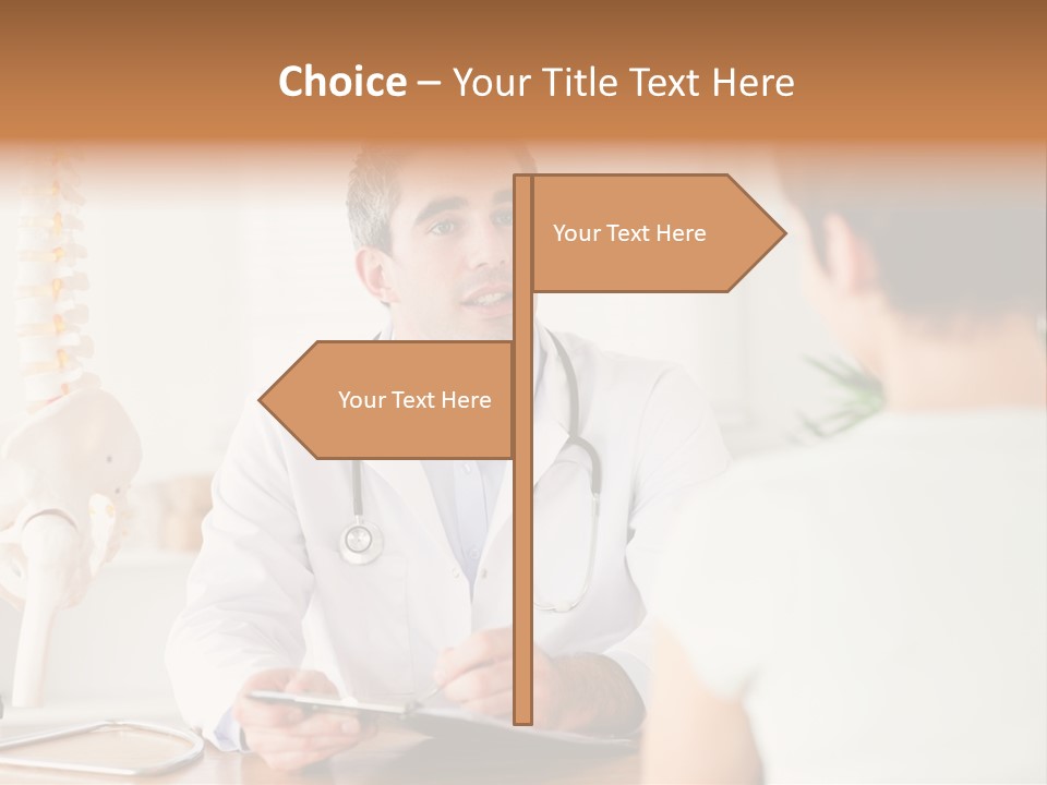 Stethoscope Young Men Lab PowerPoint Template