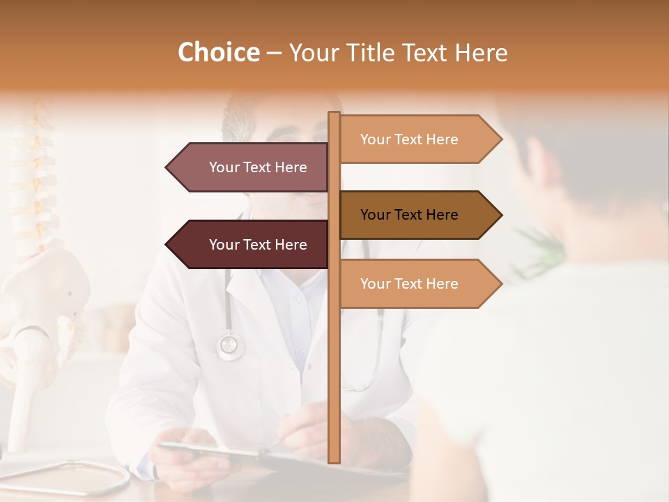 Stethoscope Young Men Lab PowerPoint Template