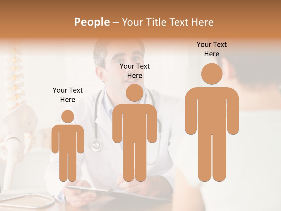 Stethoscope Young Men Lab PowerPoint Template