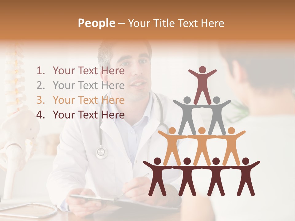 Stethoscope Young Men Lab PowerPoint Template