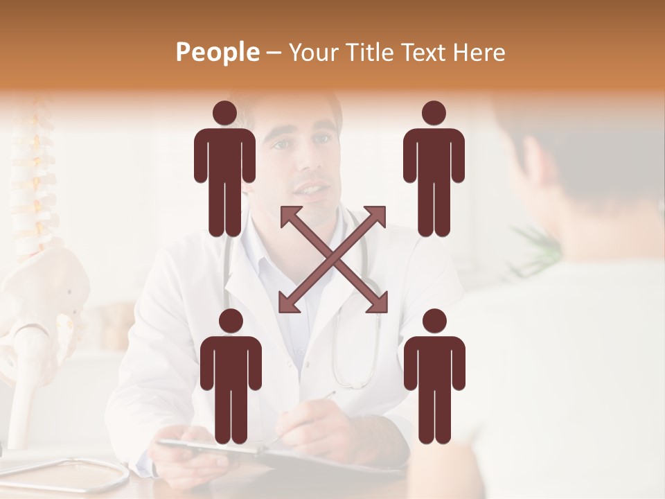 Stethoscope Young Men Lab PowerPoint Template