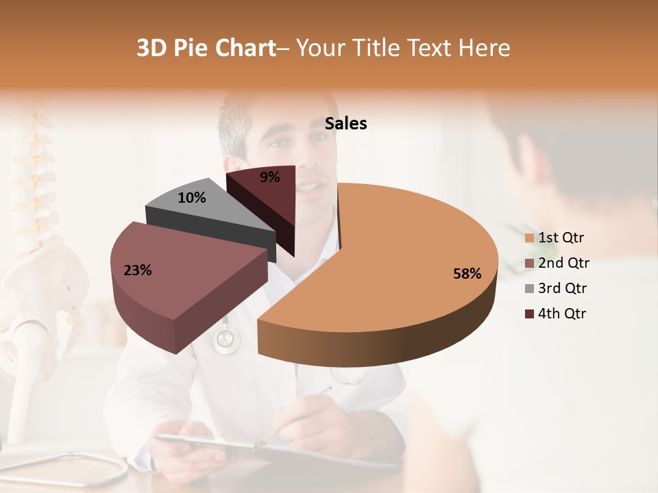 Stethoscope Young Men Lab PowerPoint Template