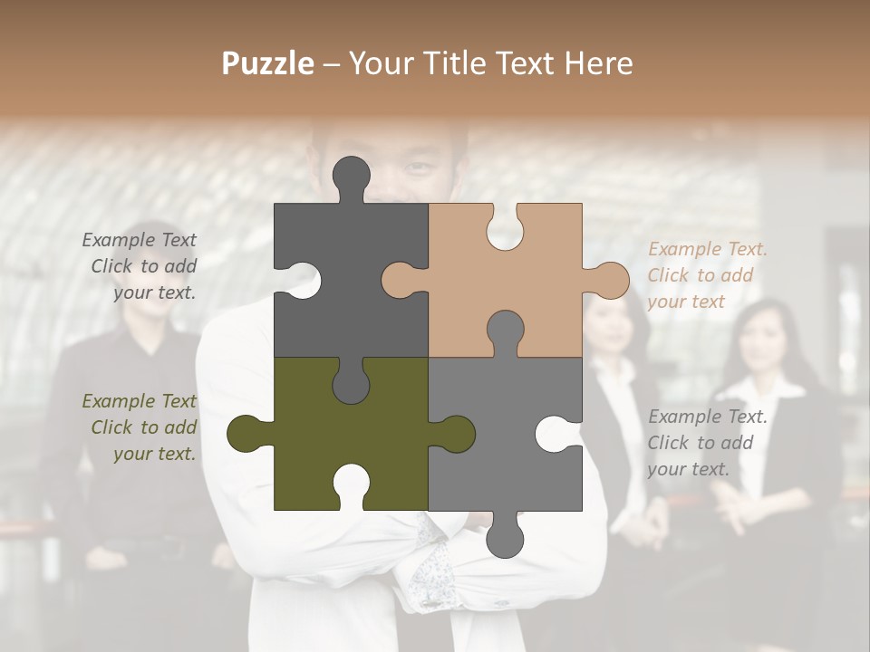 Executive Man Coworkers PowerPoint Template