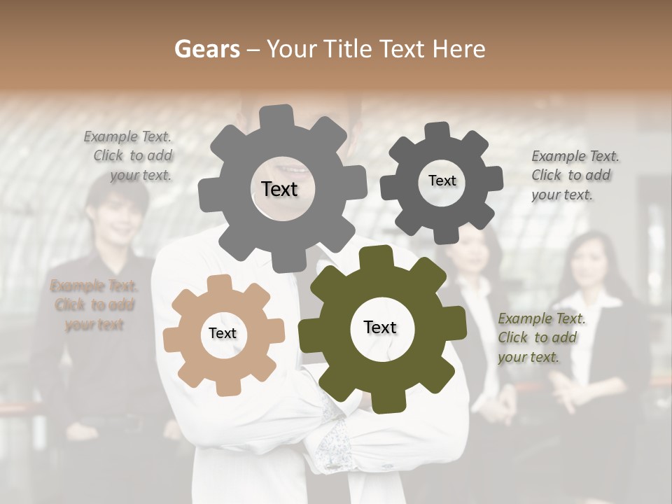 Executive Man Coworkers PowerPoint Template