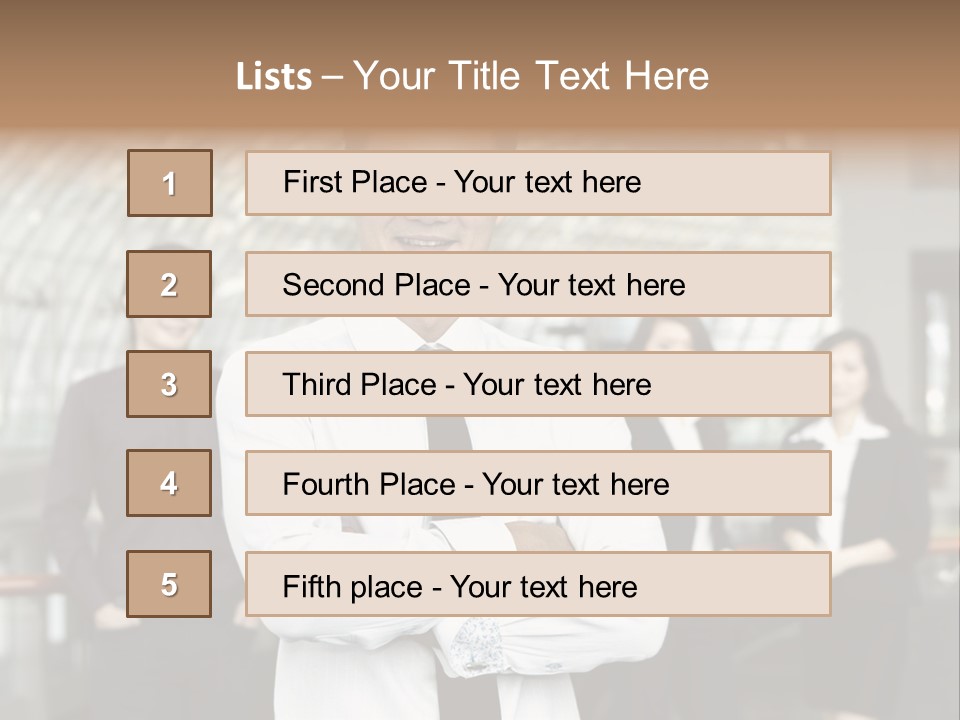 Executive Man Coworkers PowerPoint Template