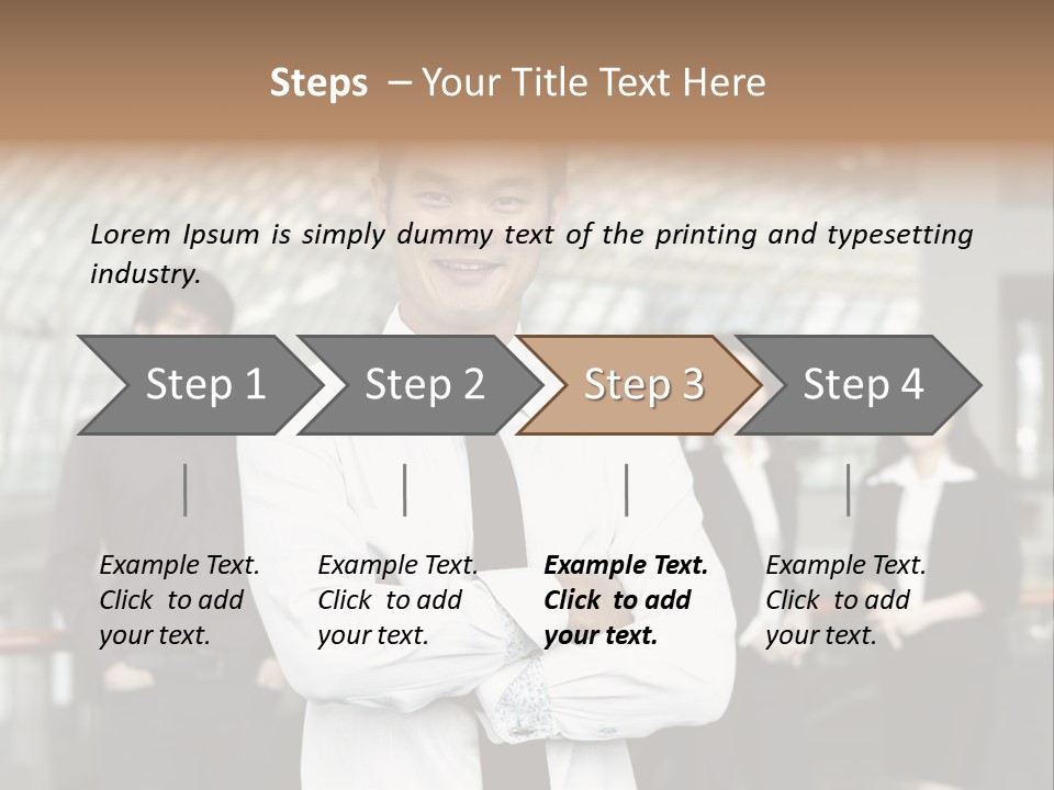 Executive Man Coworkers PowerPoint Template