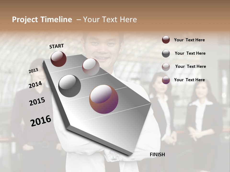 Executive Man Coworkers PowerPoint Template