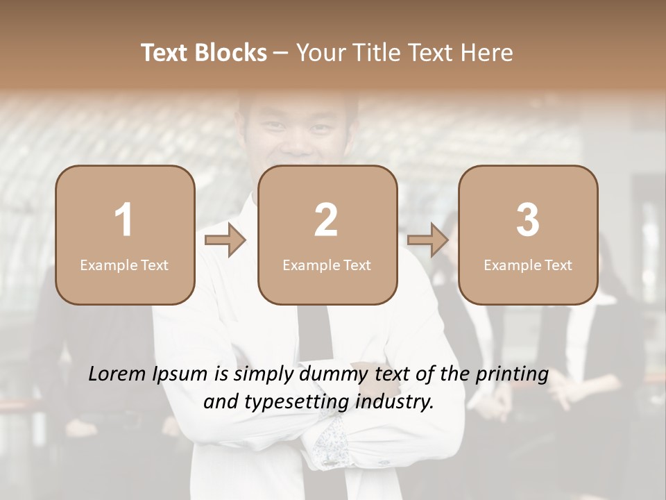 Executive Man Coworkers PowerPoint Template