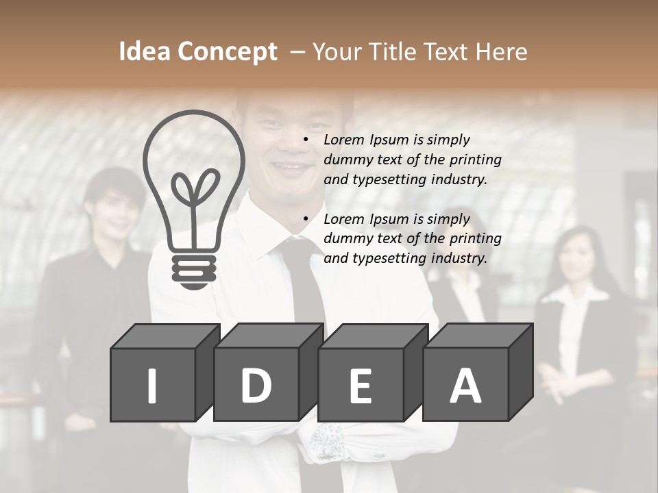 Executive Man Coworkers PowerPoint Template