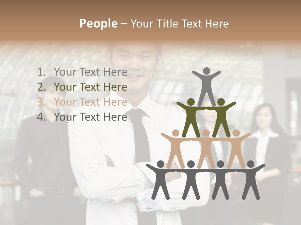 Executive Man Coworkers PowerPoint Template