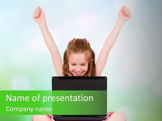 Computer Cheerful Outdoor PowerPoint Template