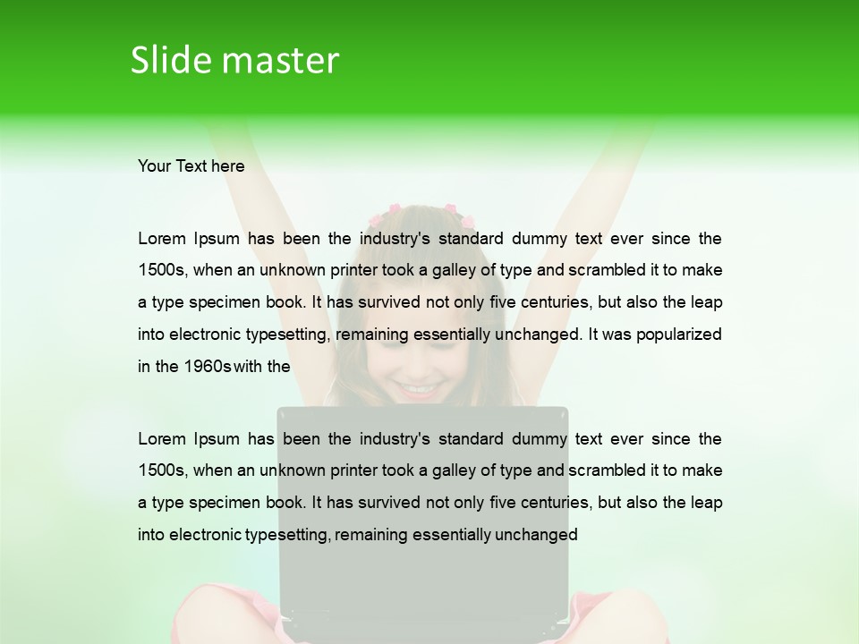 Computer Cheerful Outdoor PowerPoint Template